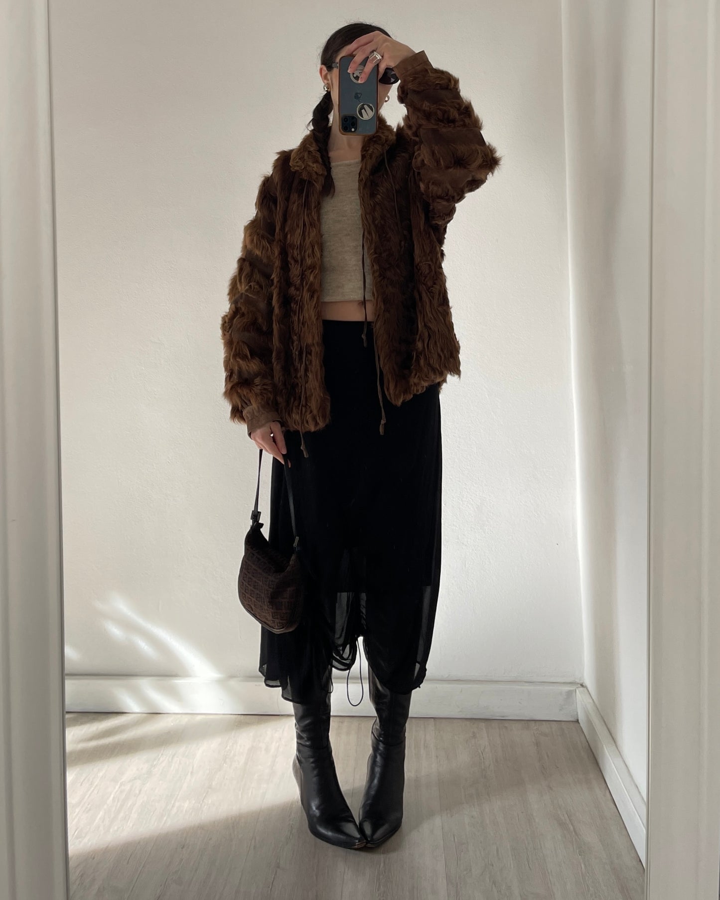 Fur suede jacket