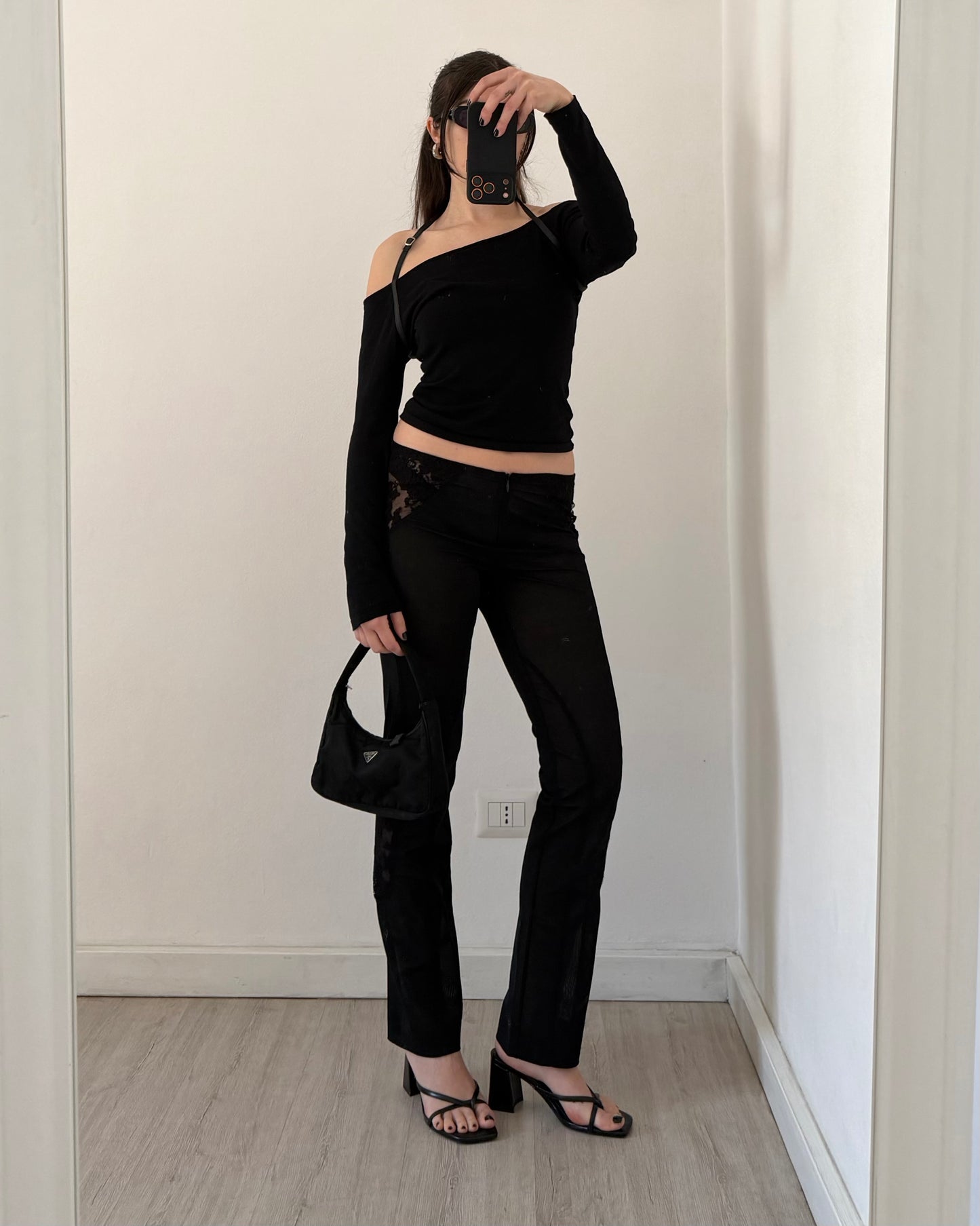 00s sheer lace trousers