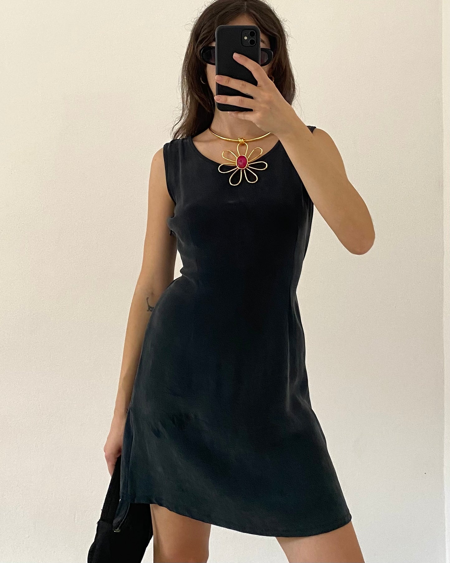 90s silk mini dress