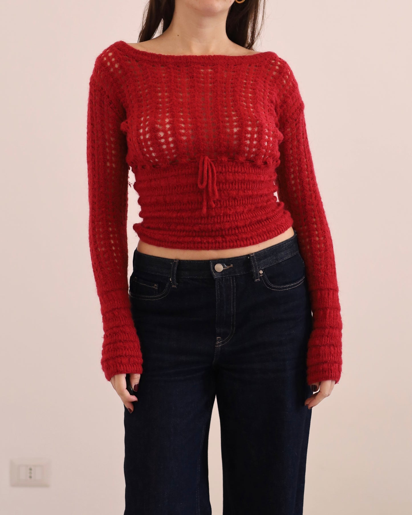 Knitted mohair top