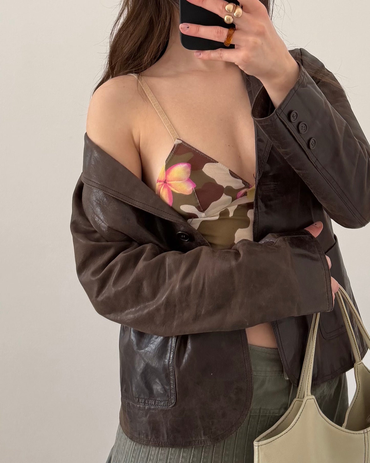 Micro mesh floral top