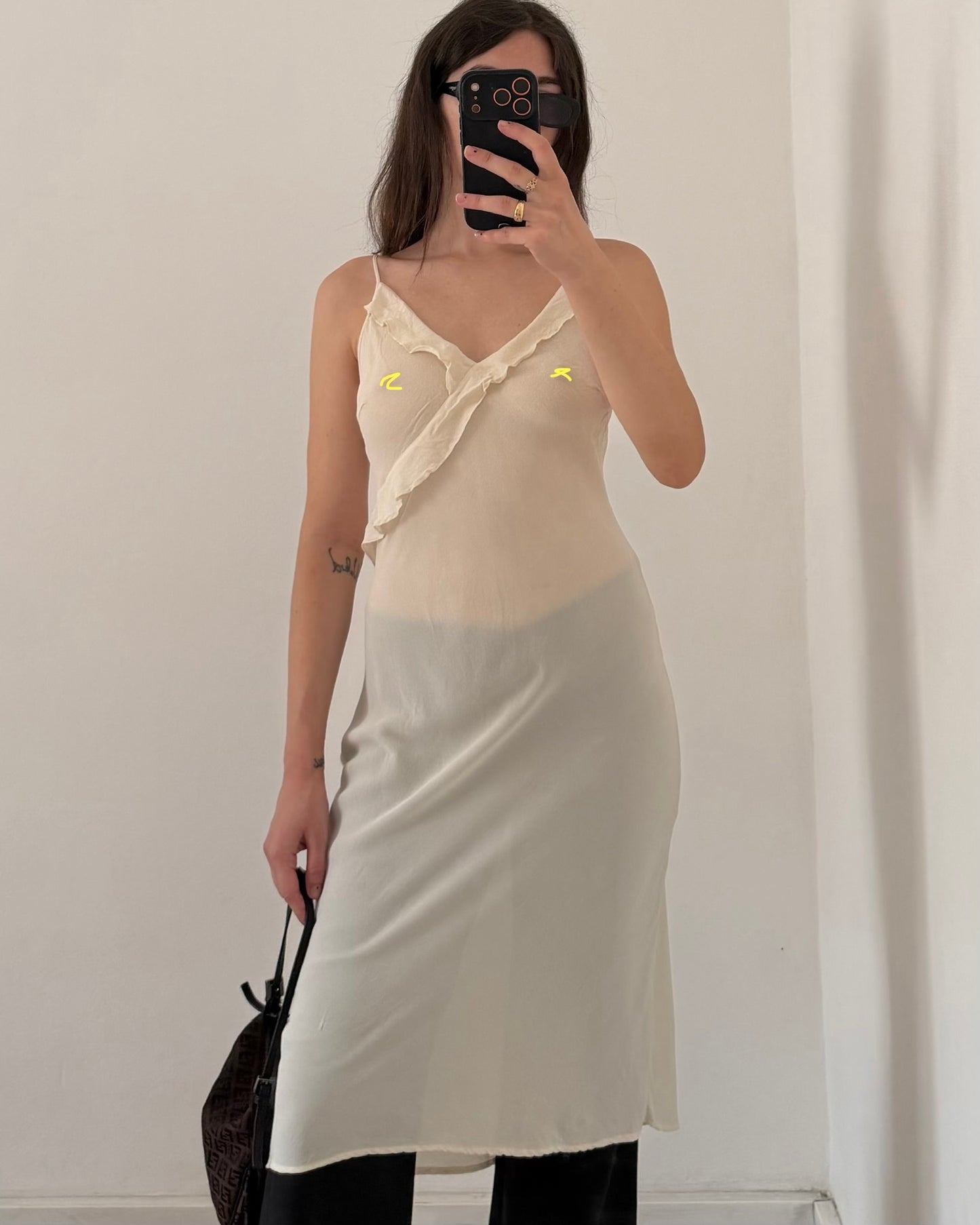 Silk midi dress