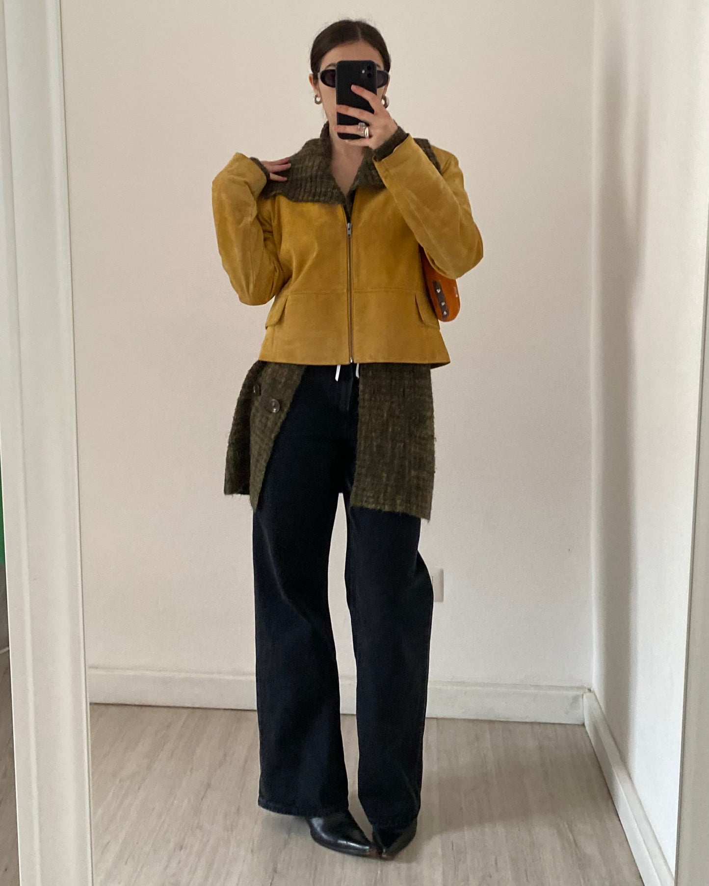 Long knitted cardigan