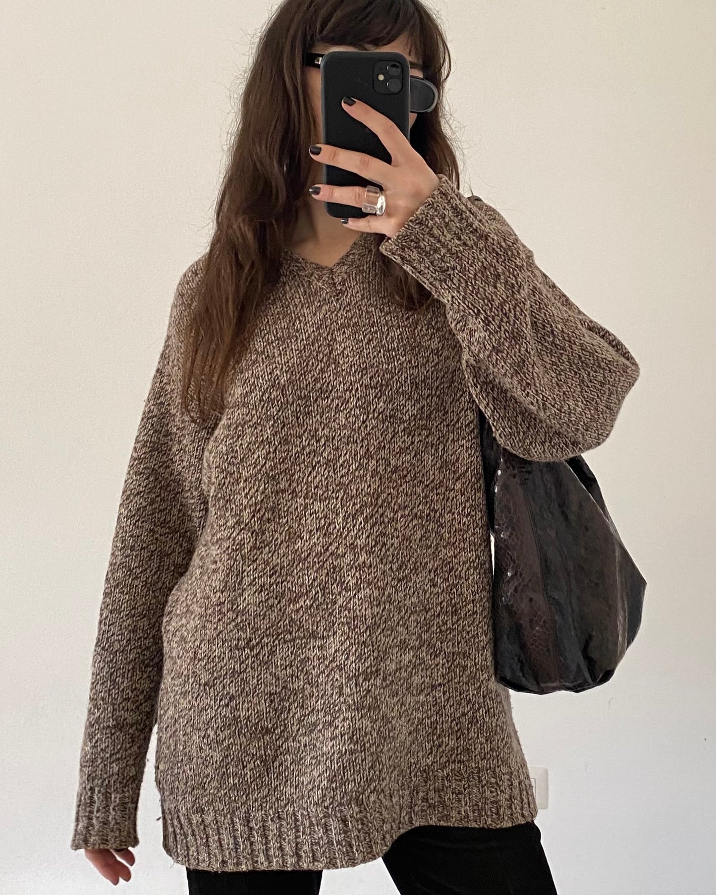 Wool v-neck jumper