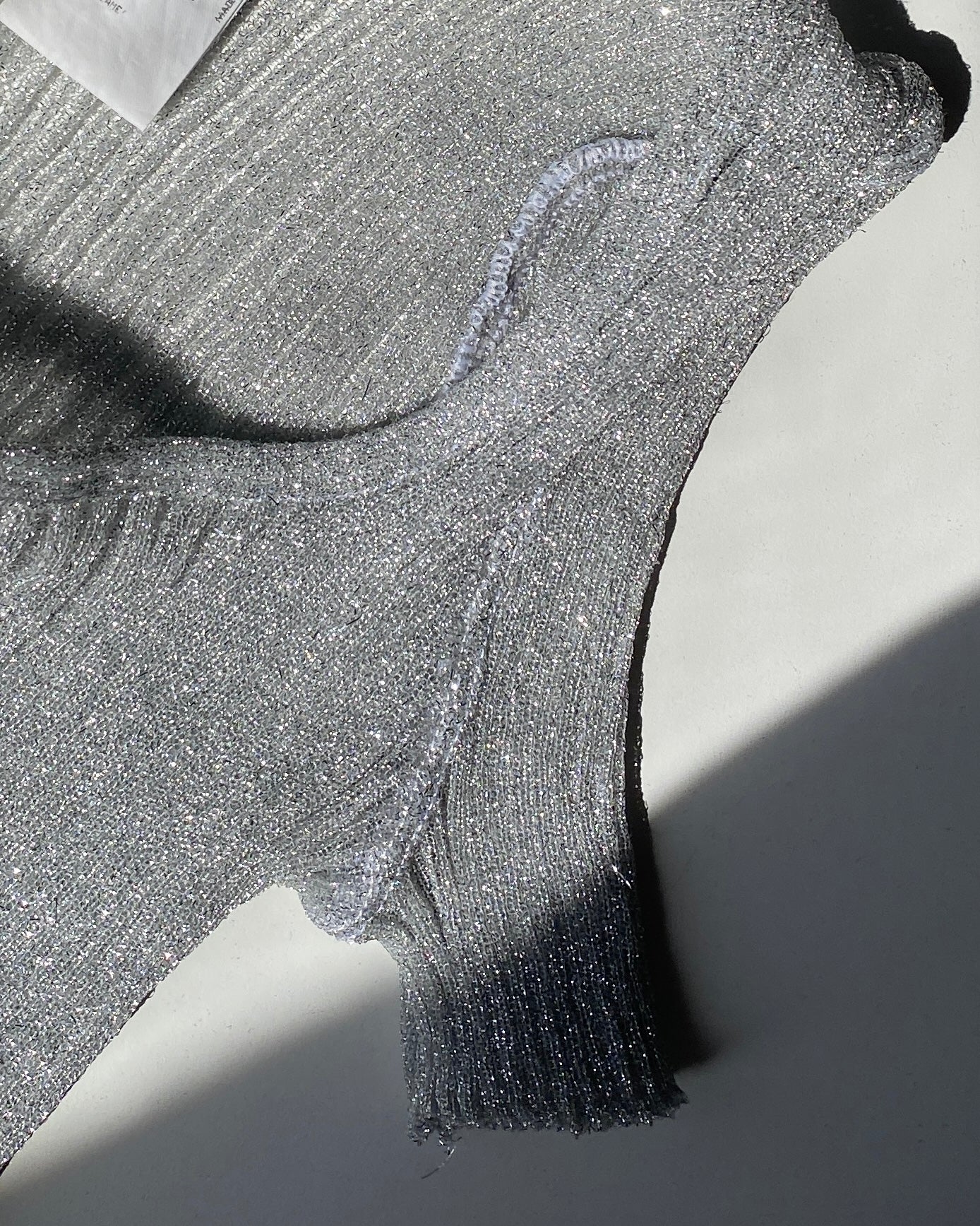 90s silver lurex top