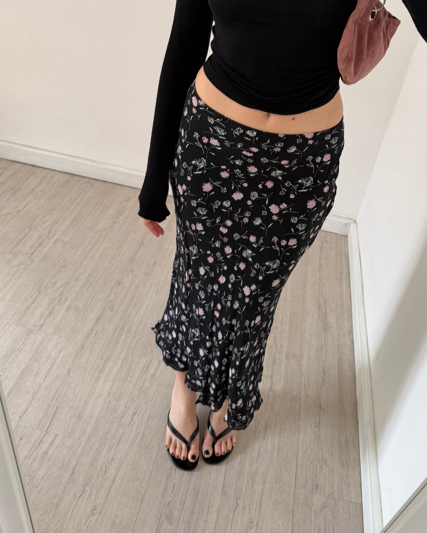 00s floral maxi skirt