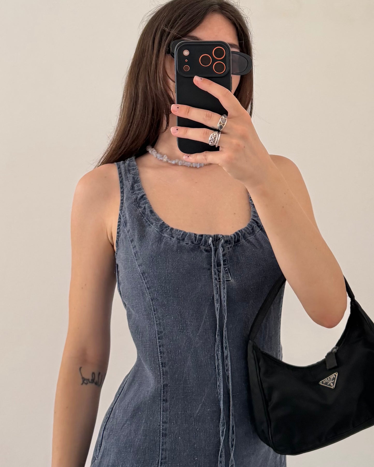 Armani linen mini dress