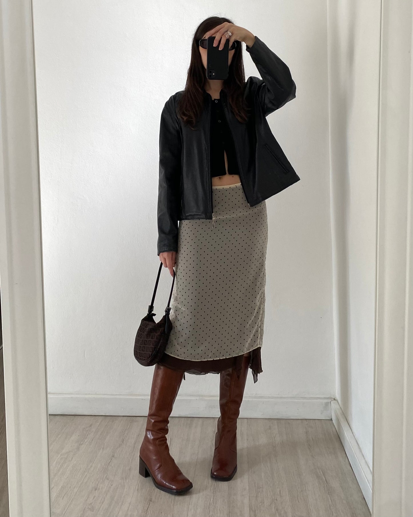 Square toe leather boots