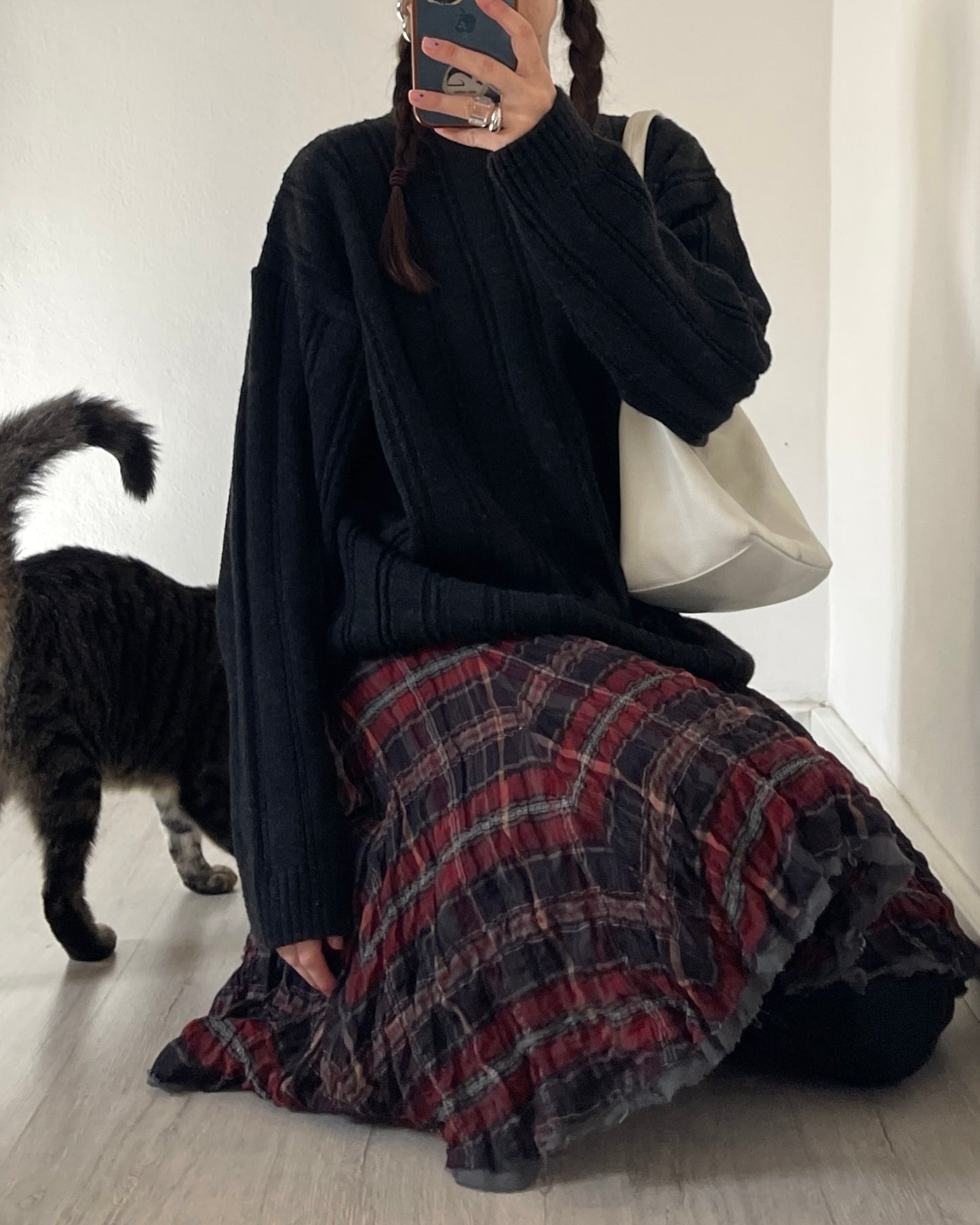 Trussardi check skirt