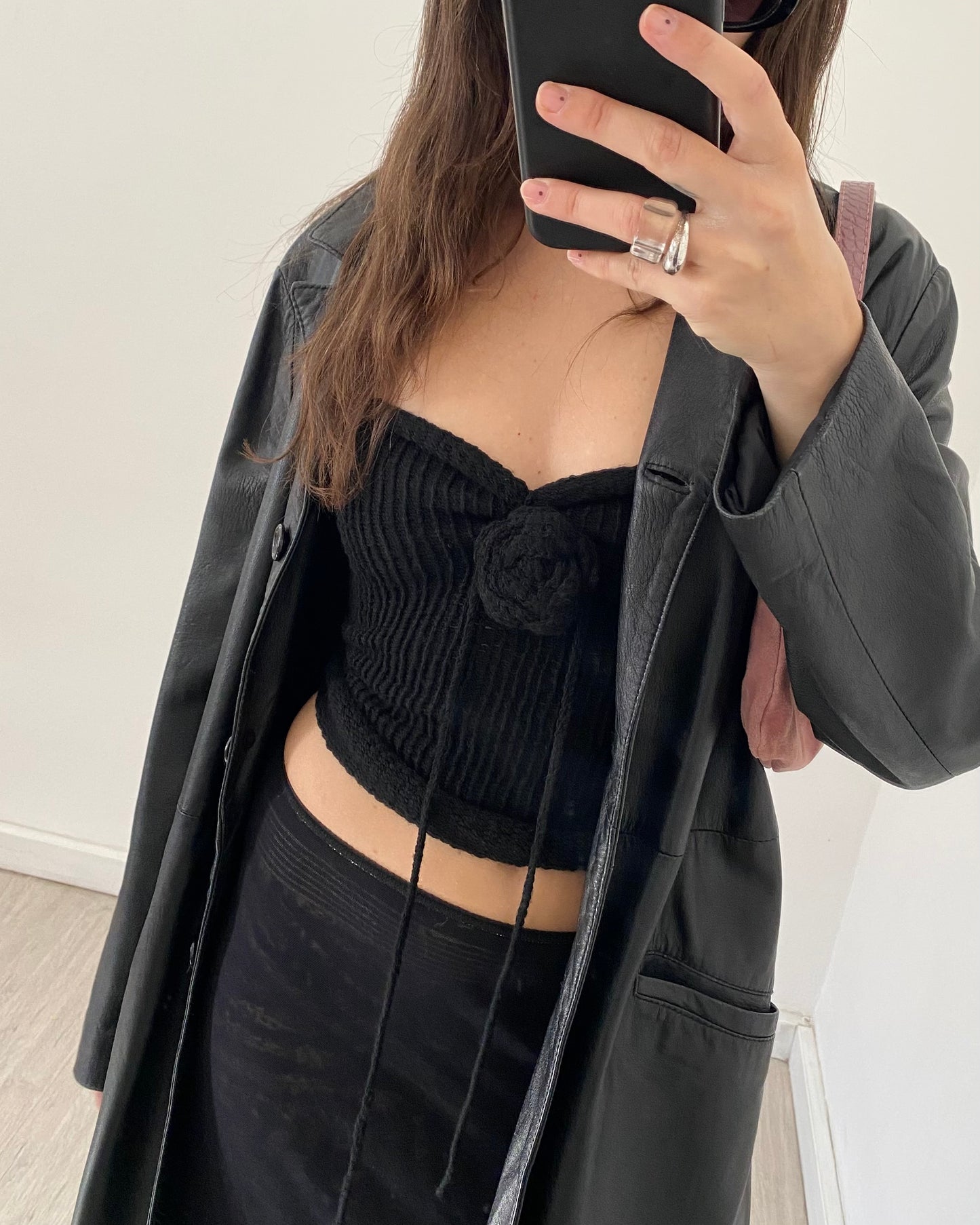 Knit top with flower