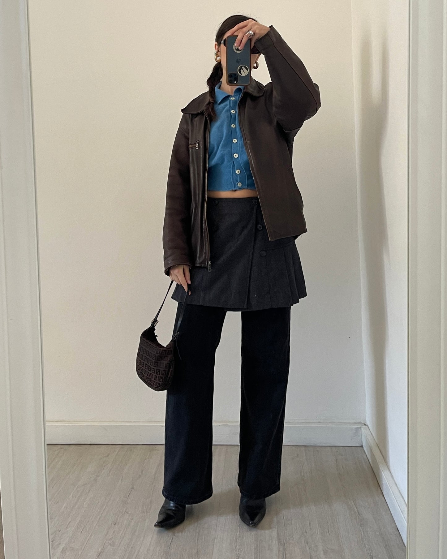 90s angora wool polo sweater