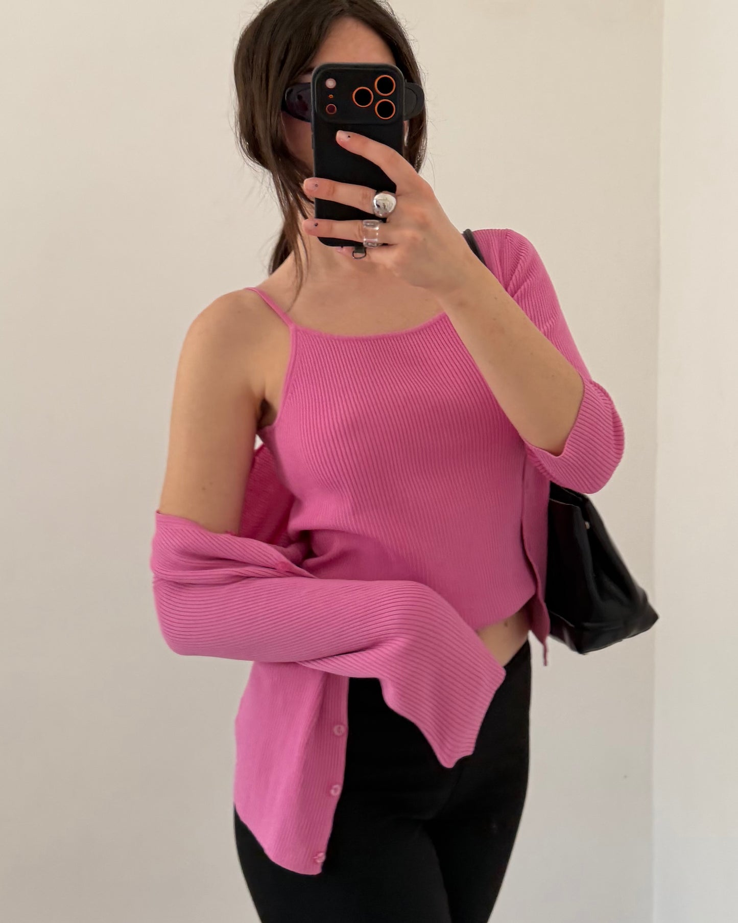 Twin-set top and cardigan