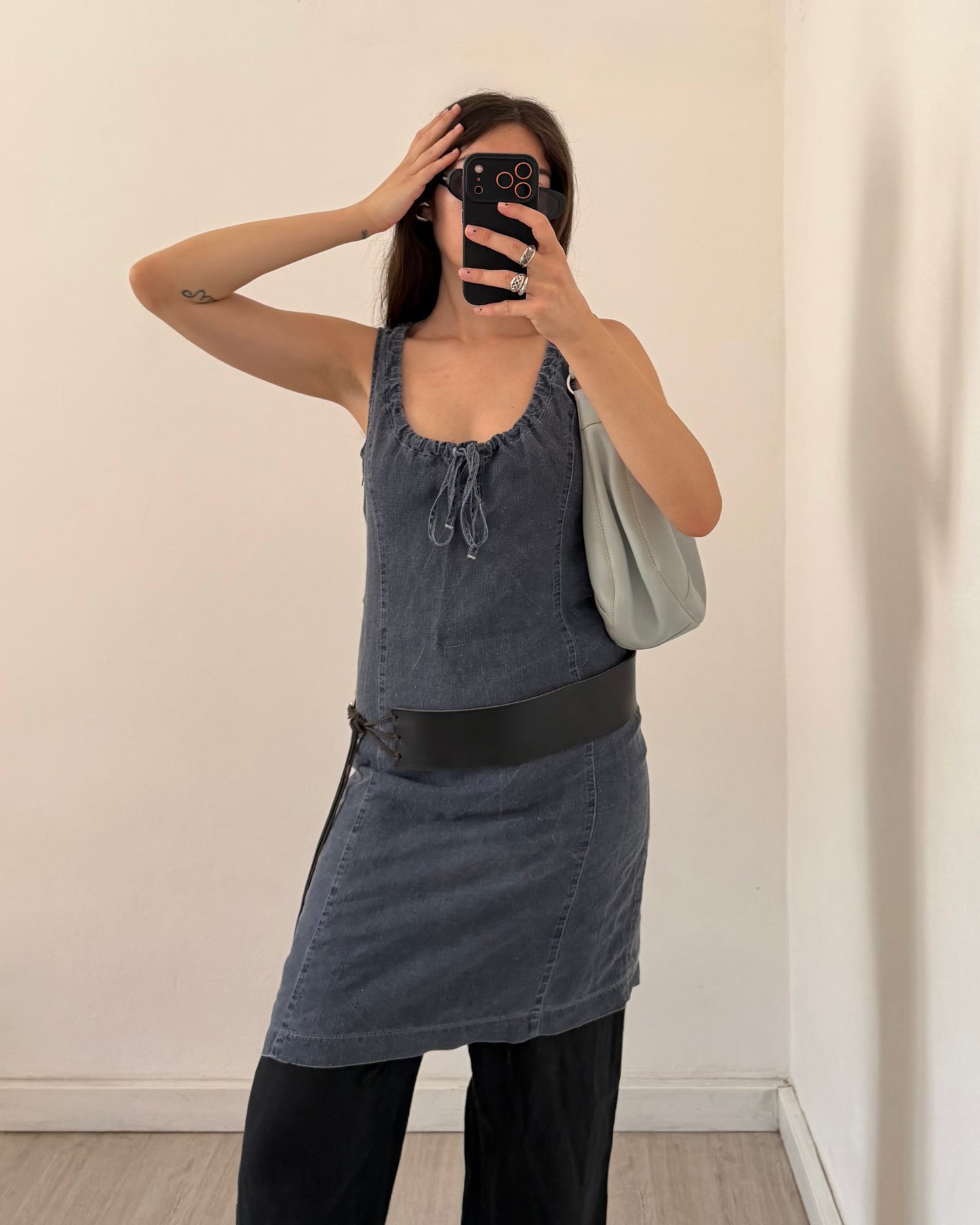 Armani linen mini dress
