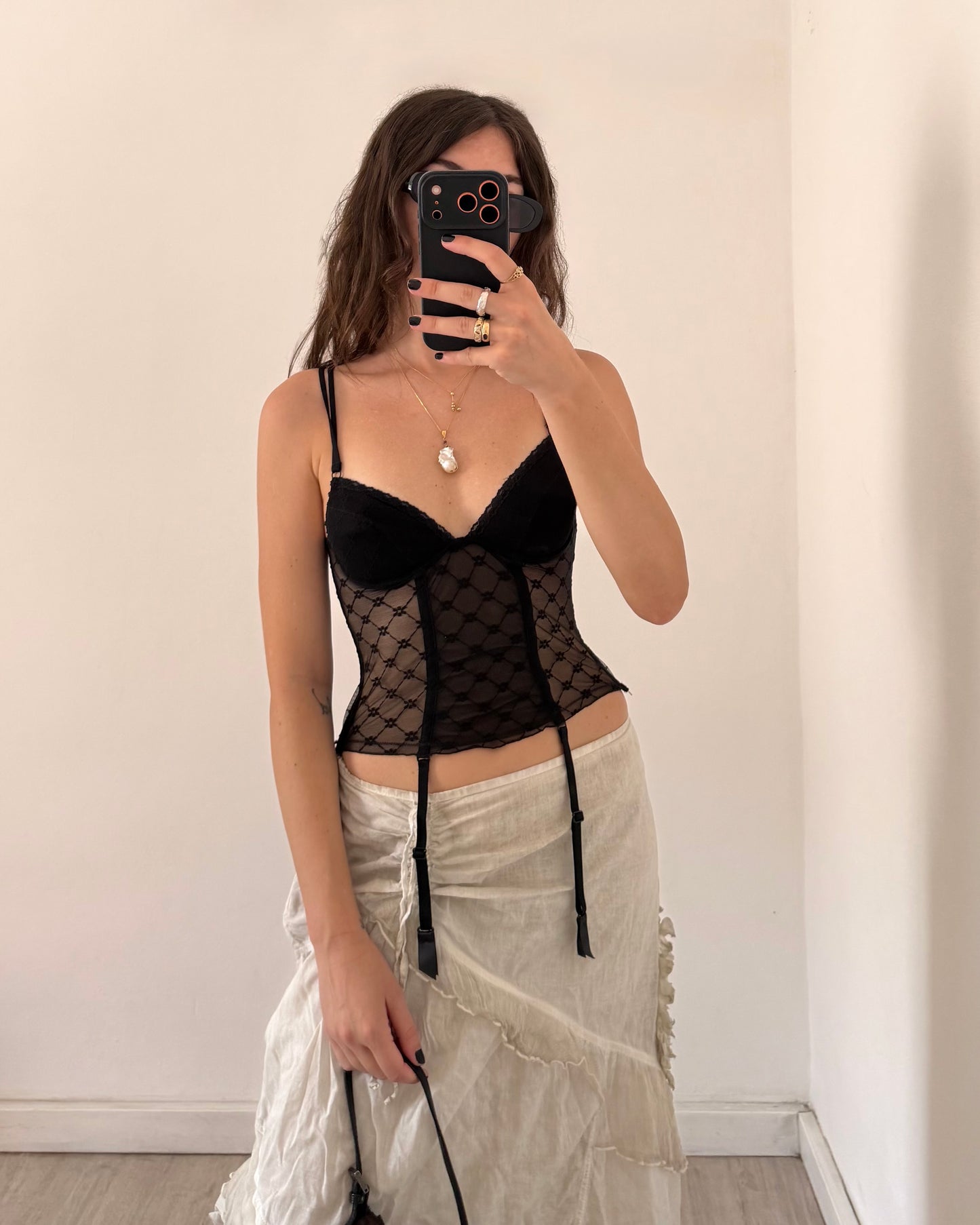 Sheer corset top