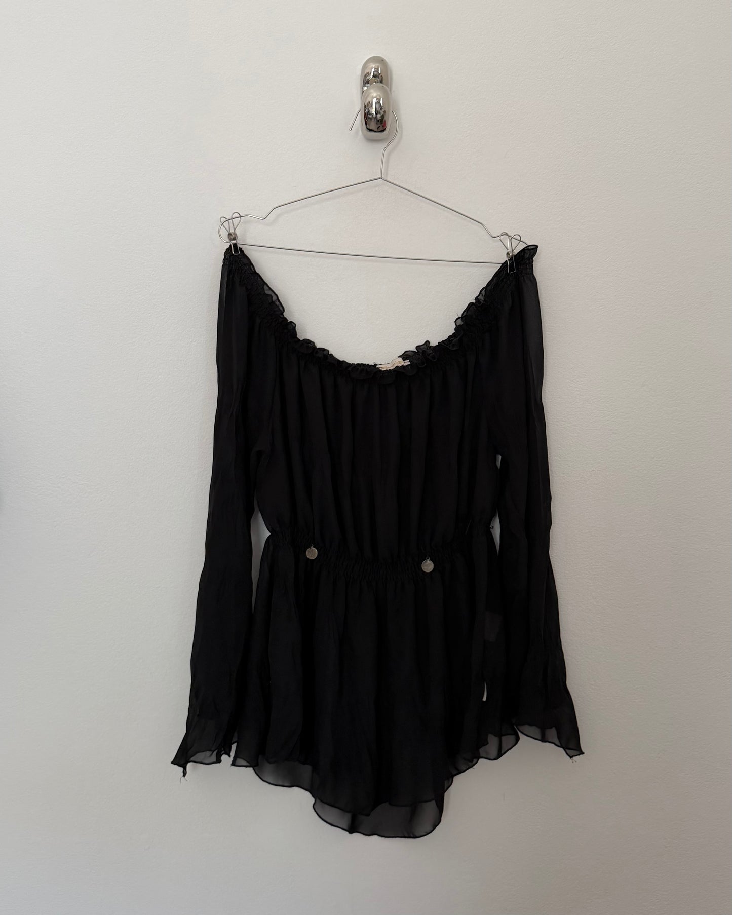 Sheer ruched top