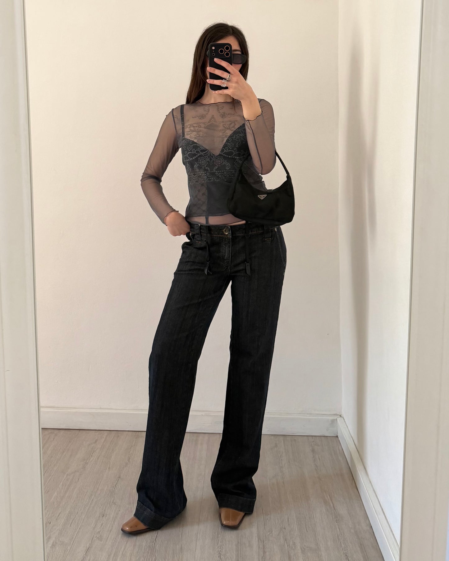 Sheer corset top