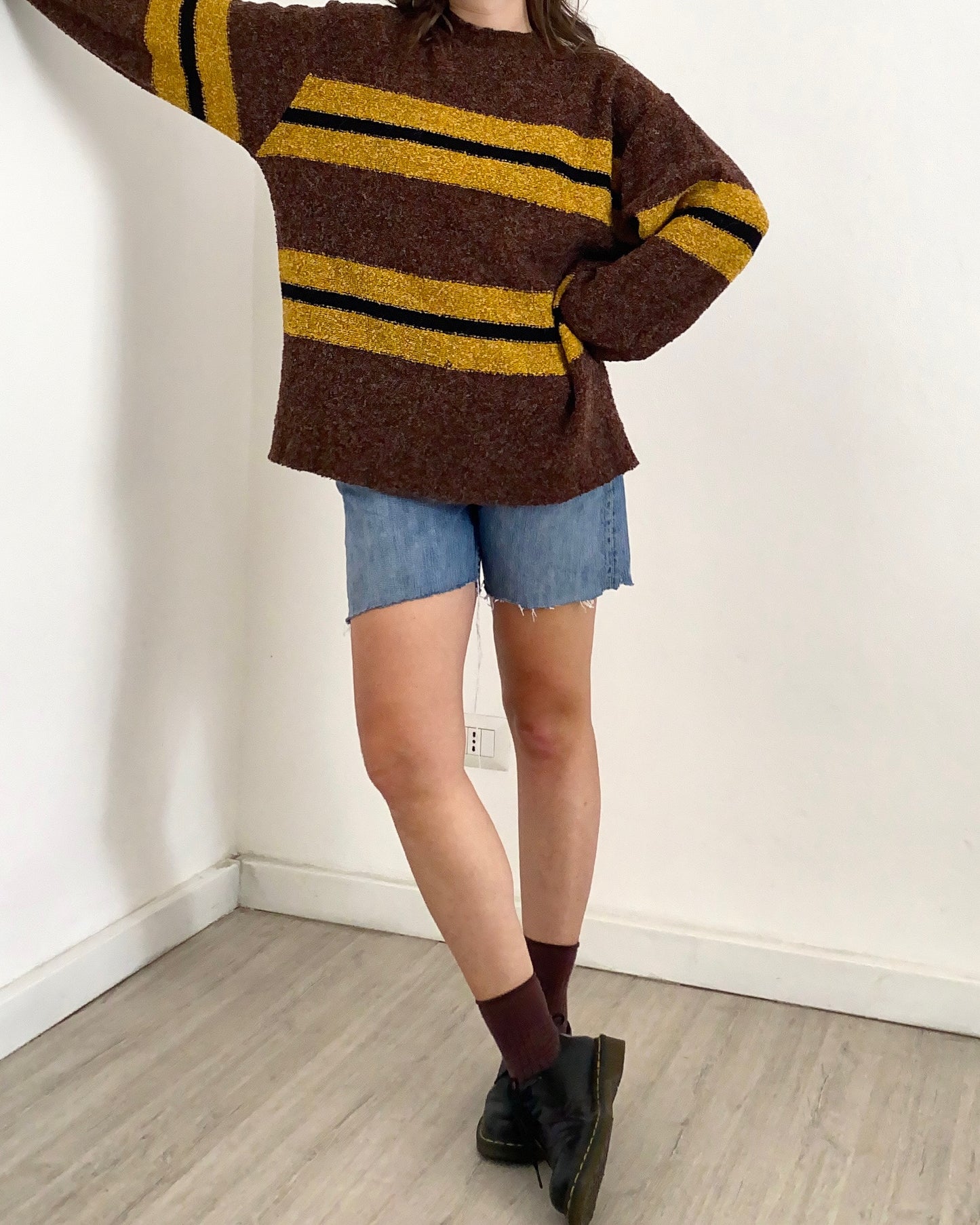 90s knitted striped jumper