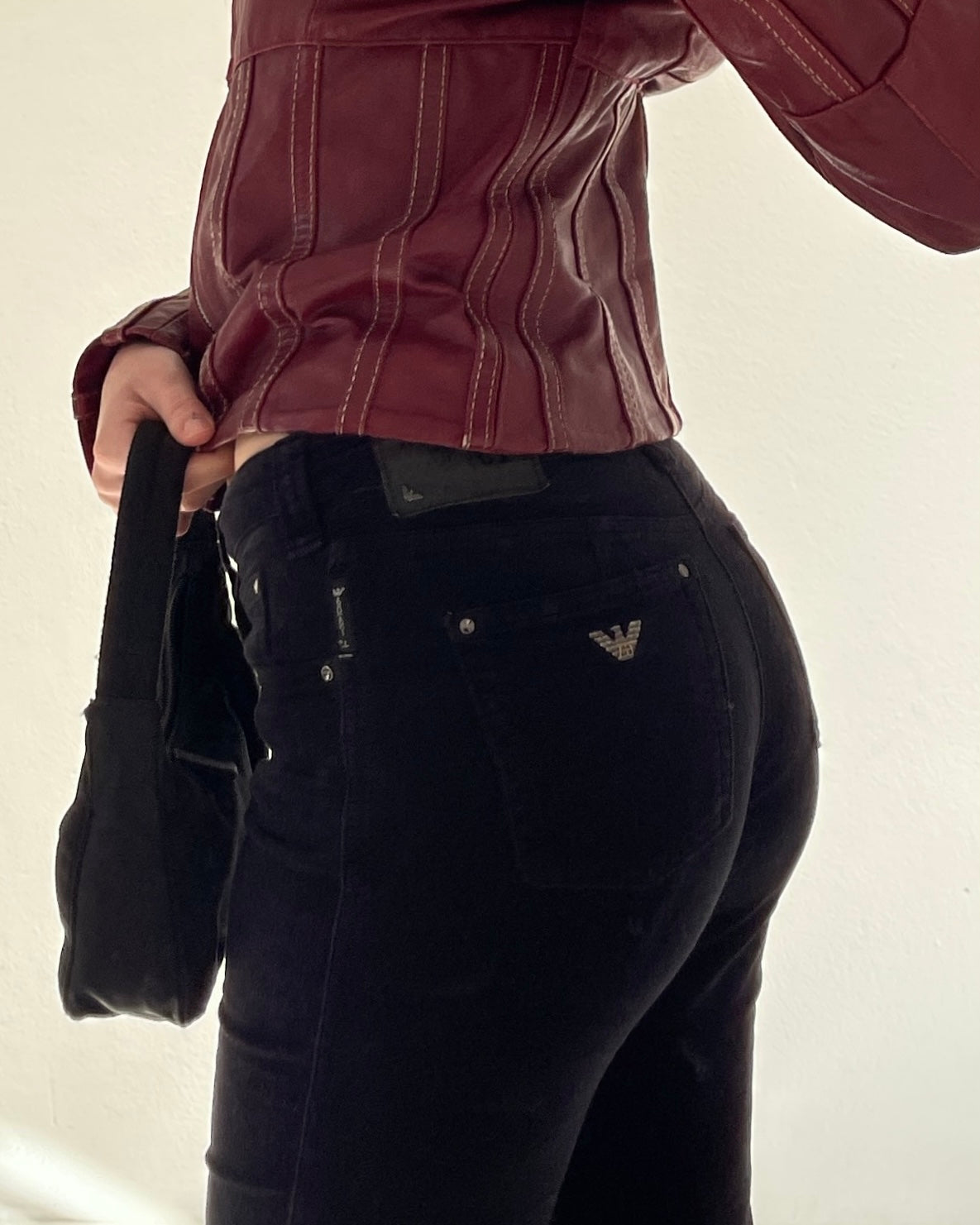 Giorgio Armani bootcut velvet trousers