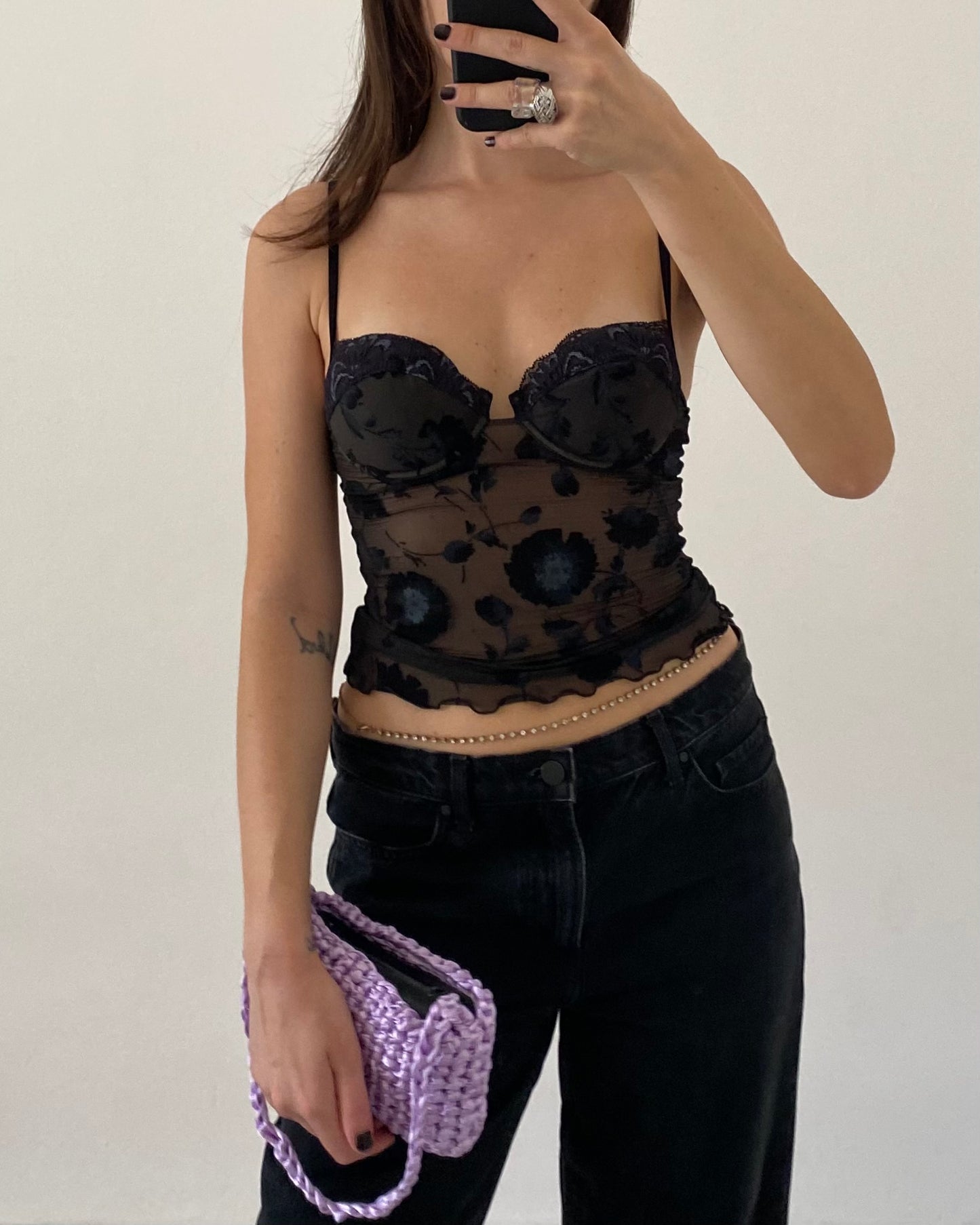 90s vintage sheer corset