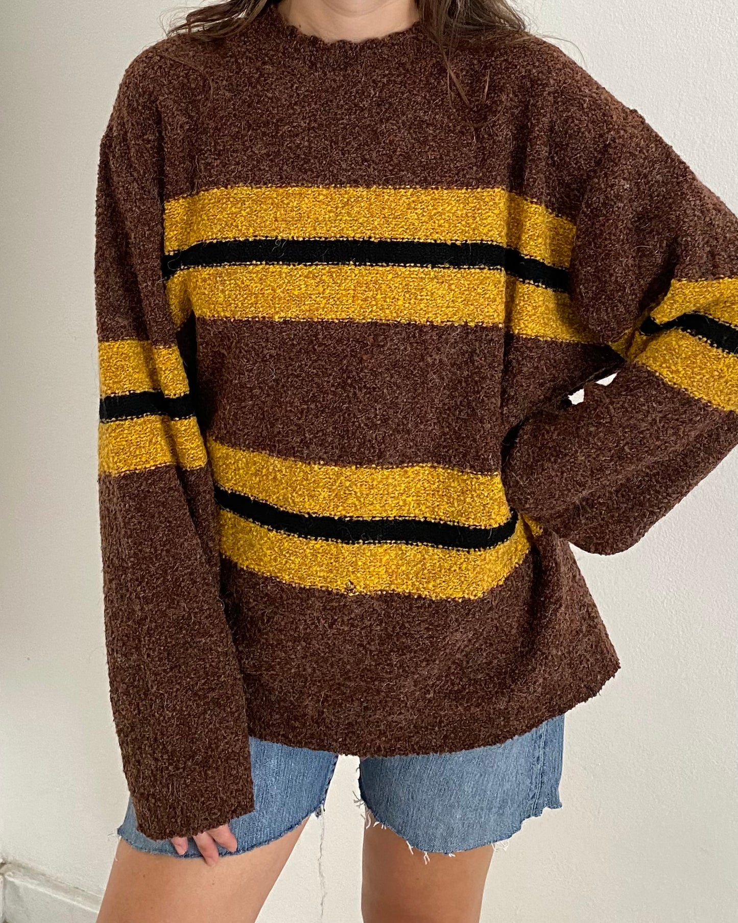 90s knitted striped jumper