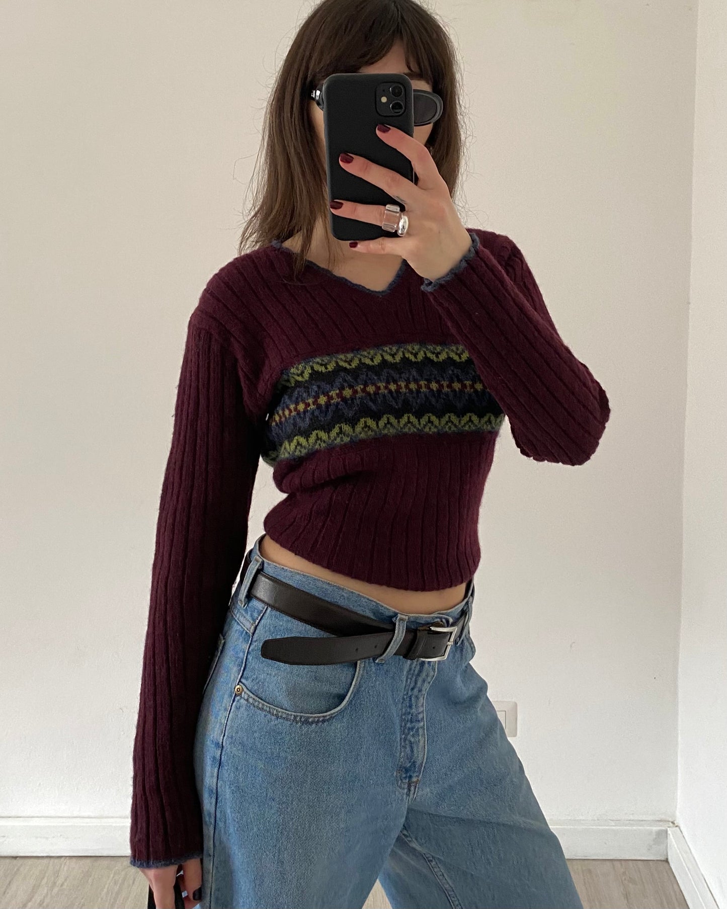 90s v-neck jumper