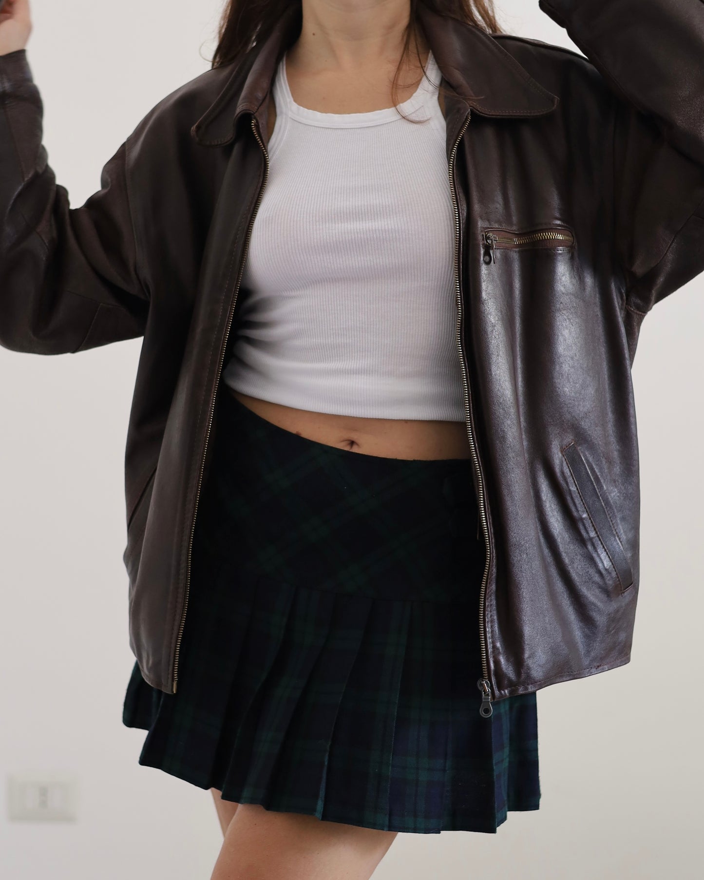 Tartan mini skirt