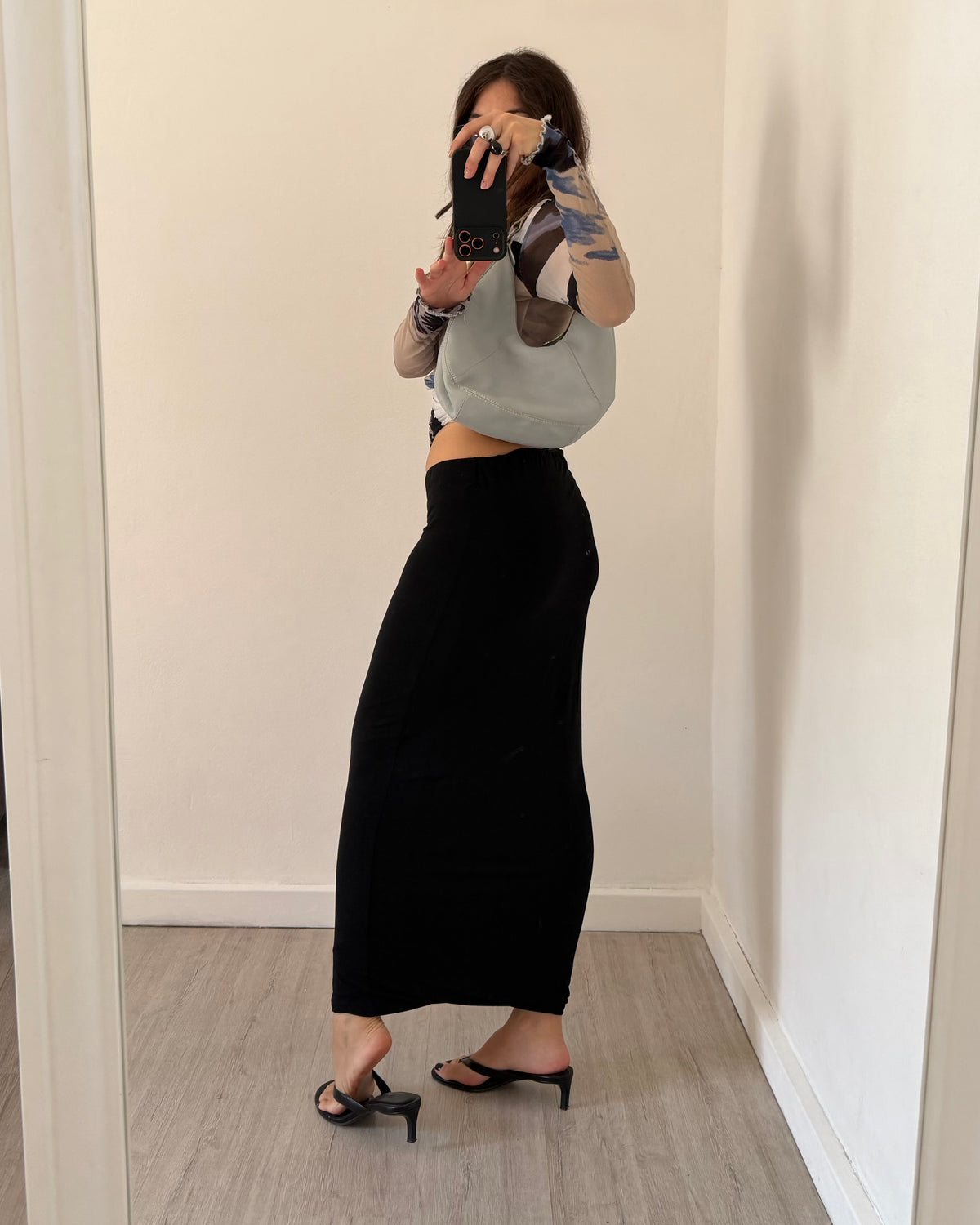 Jersey maxi skirt