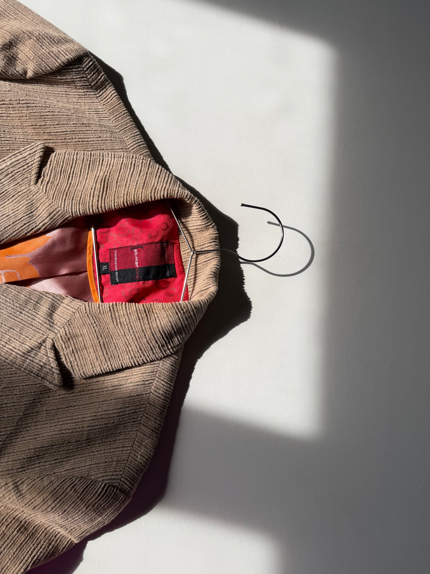 00s cord blazer with embroidery