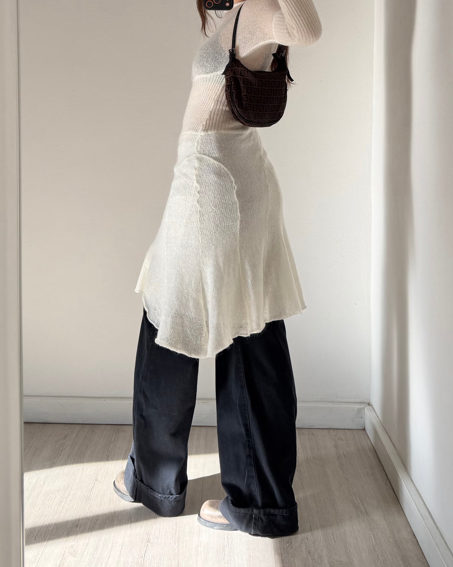 Mohair knit midi dress