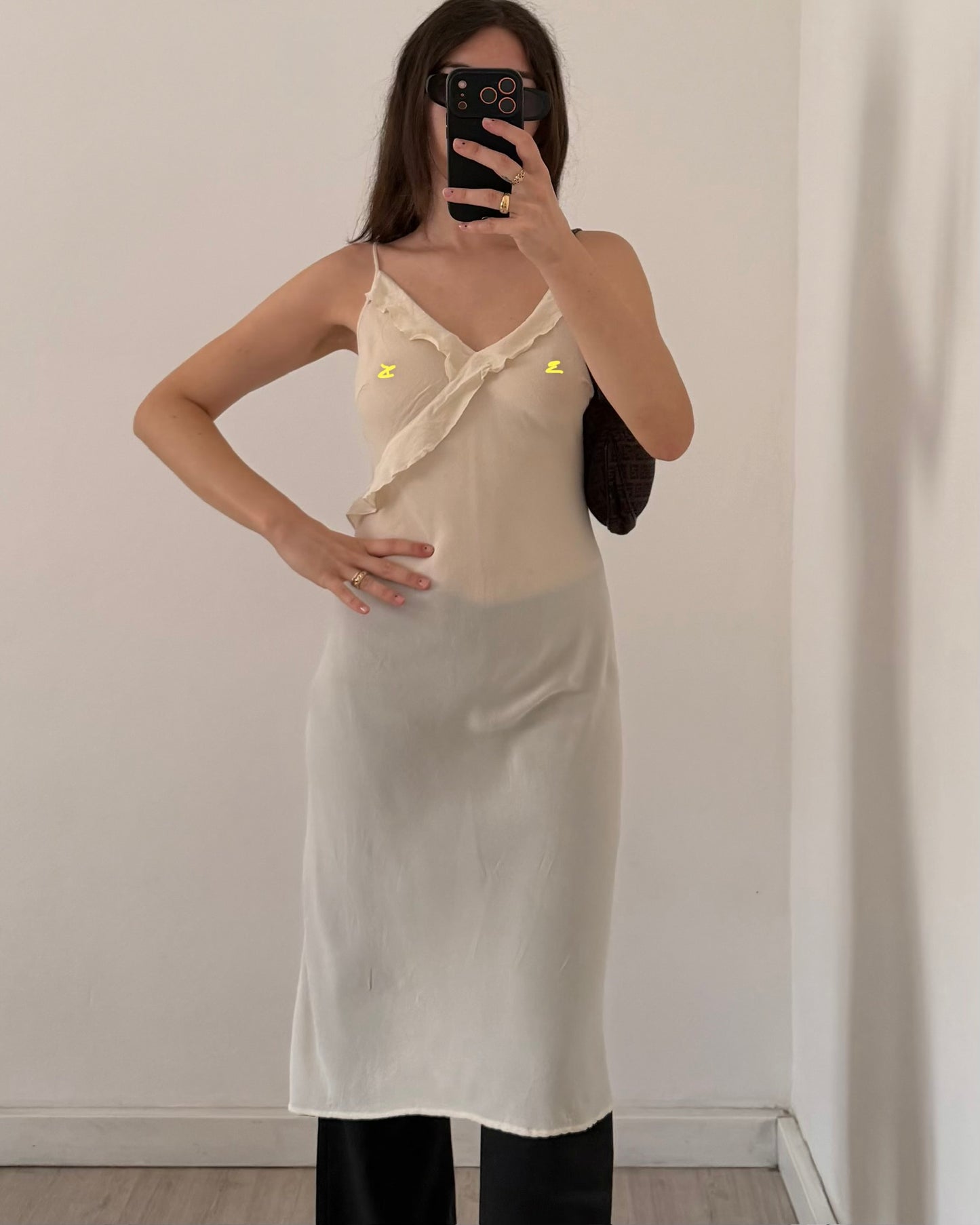 Silk midi dress