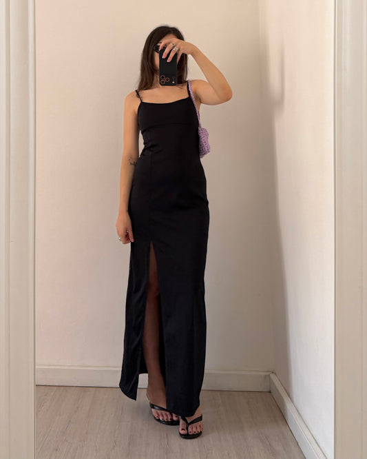 00s black maxi dress