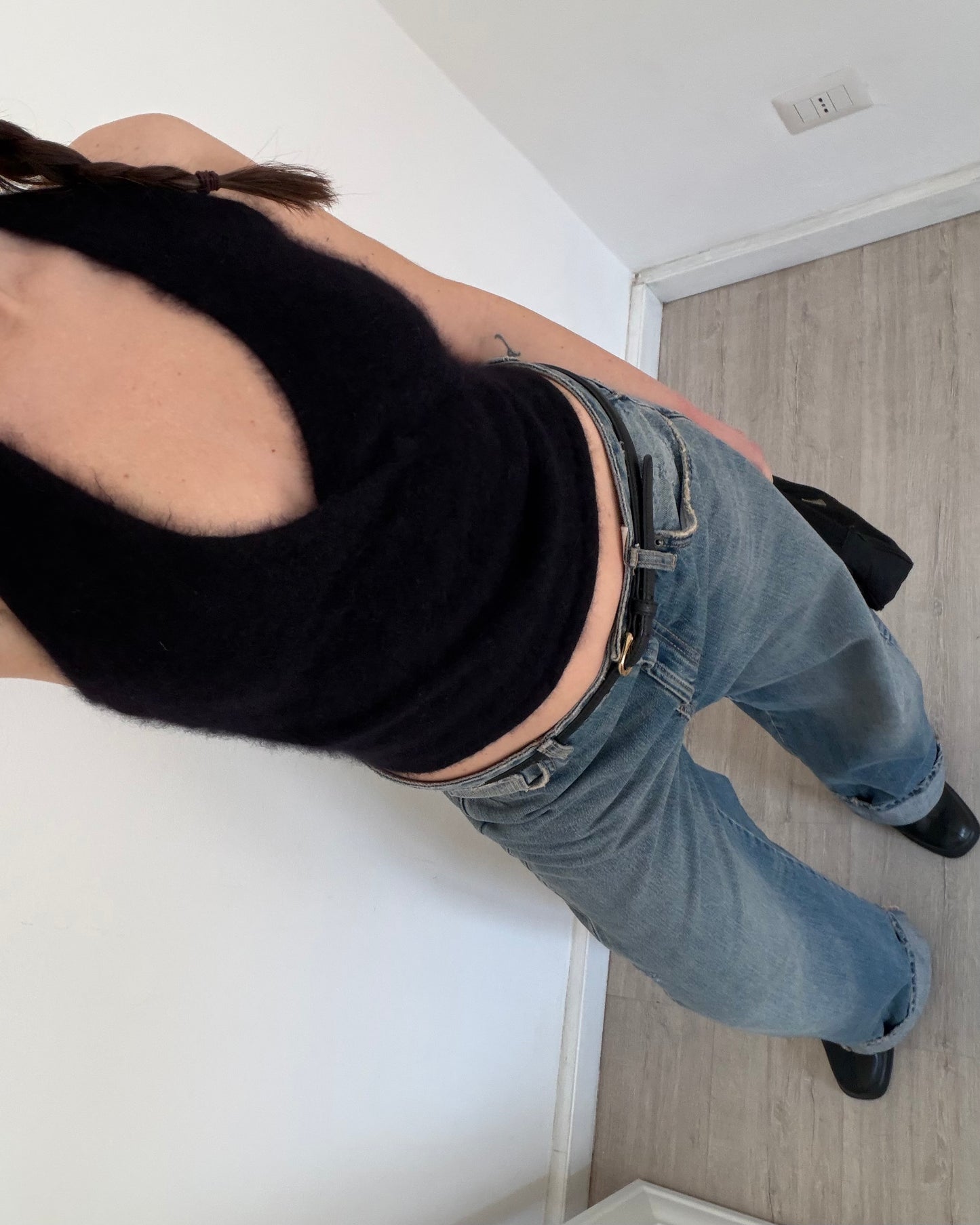 Angora halter neck top