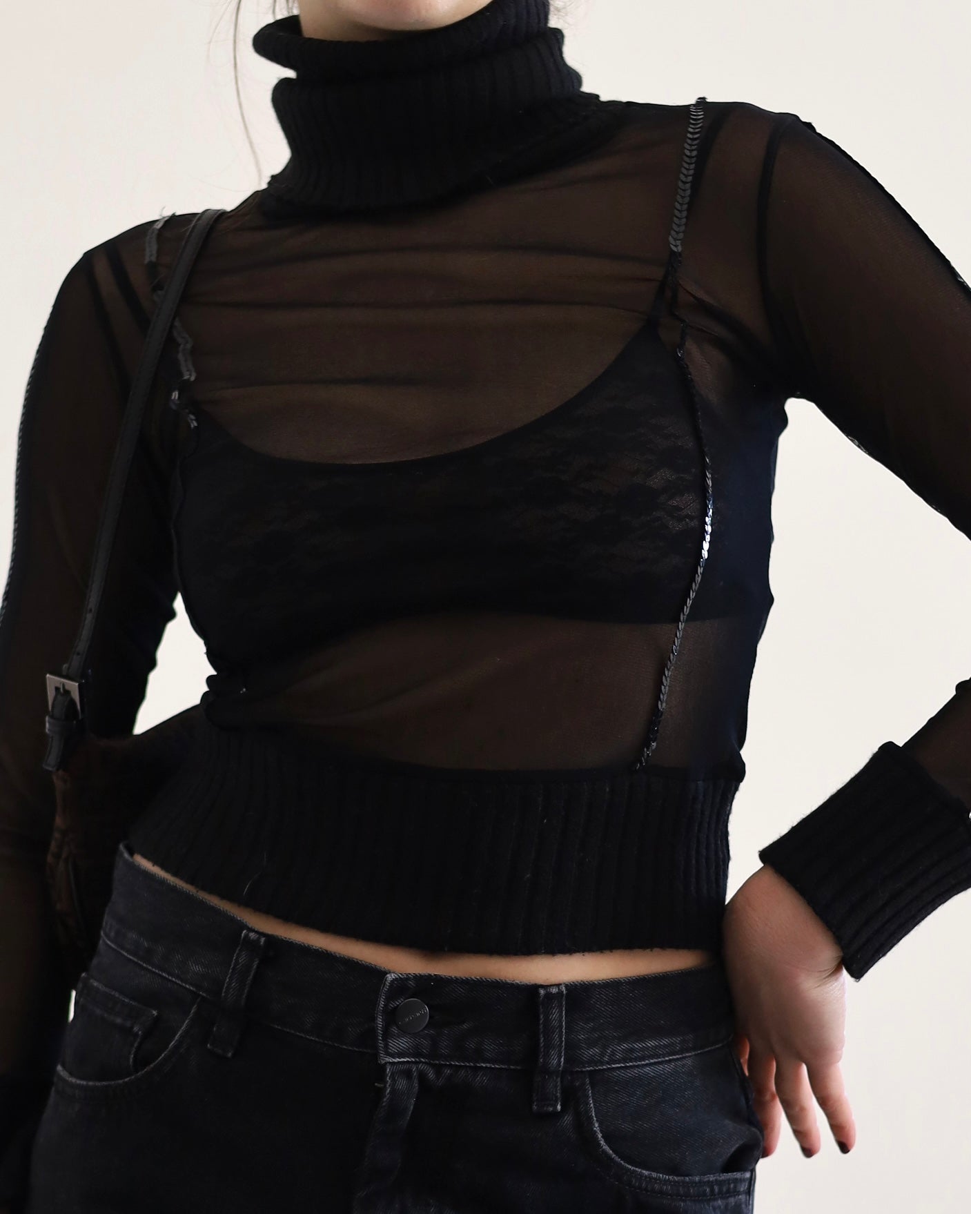 Sheer knit top