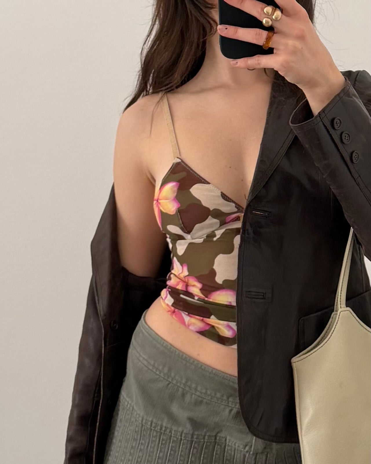Micro mesh floral top