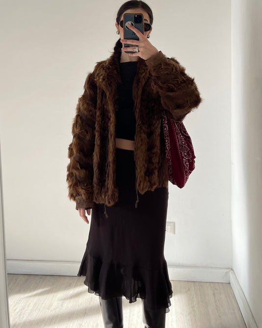 Fur suede jacket