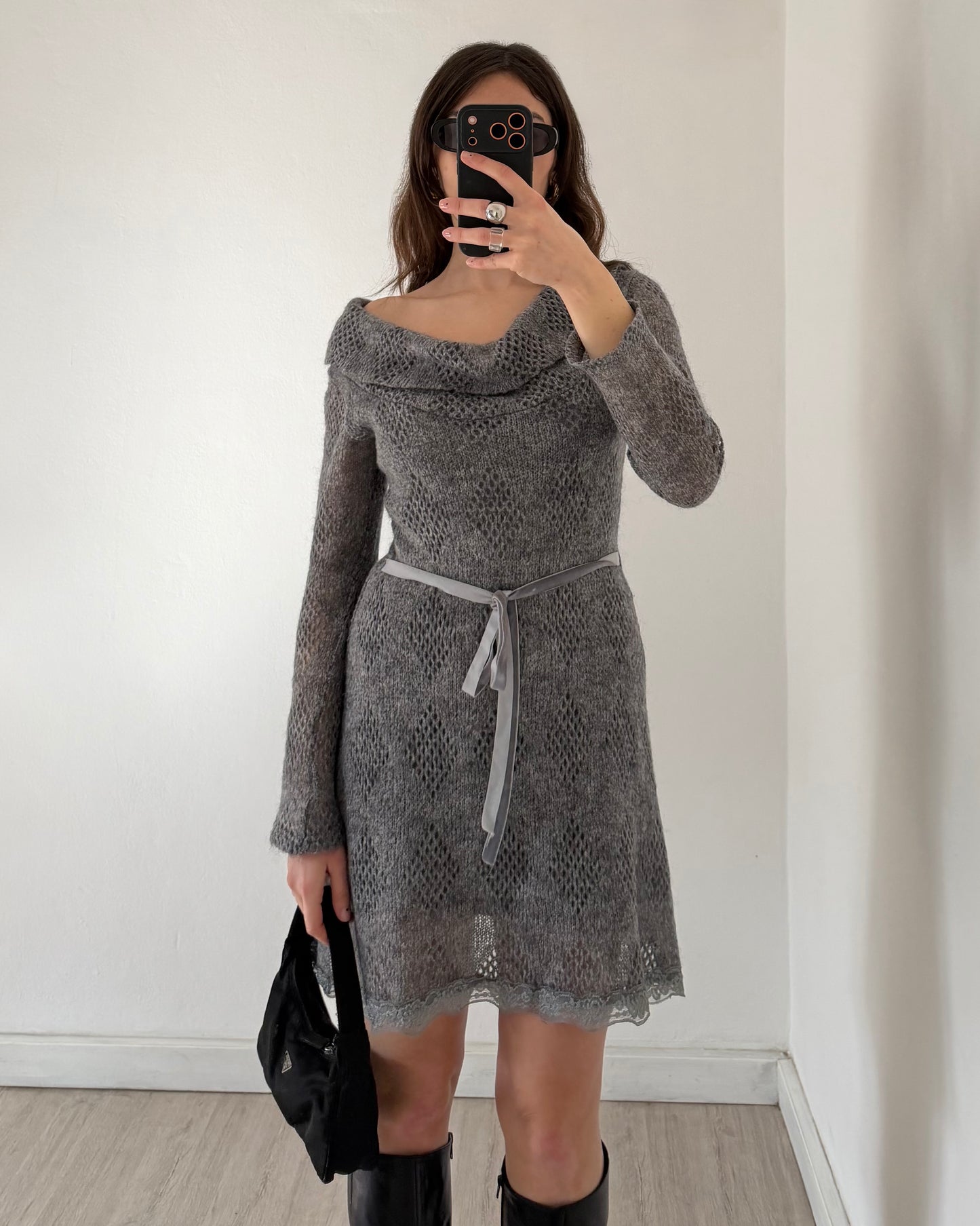 Wool mini dress