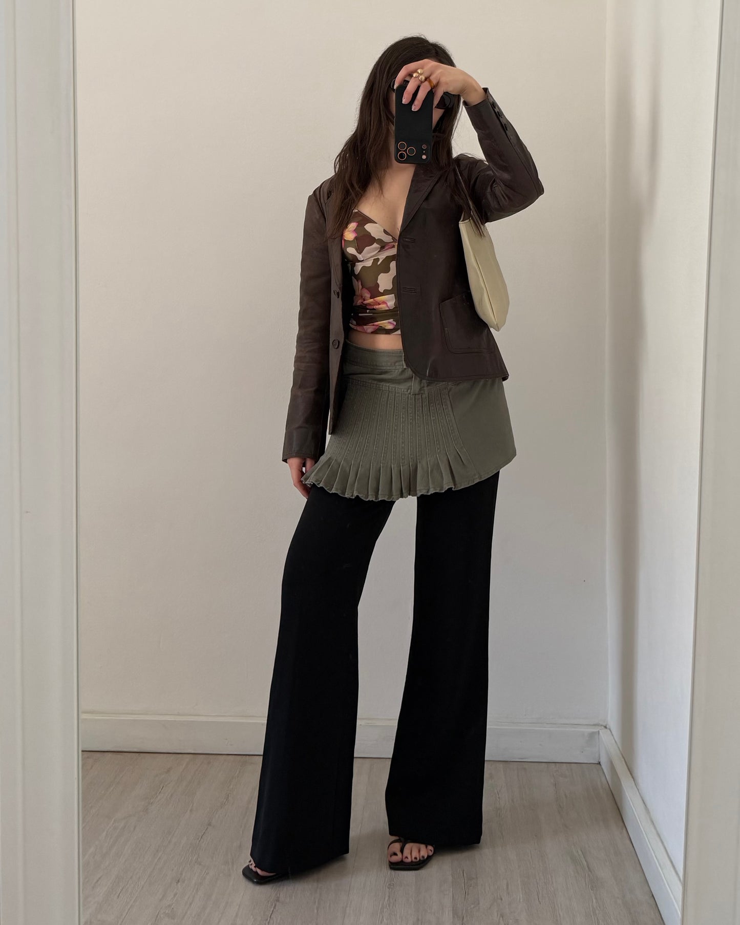Micro mesh floral top