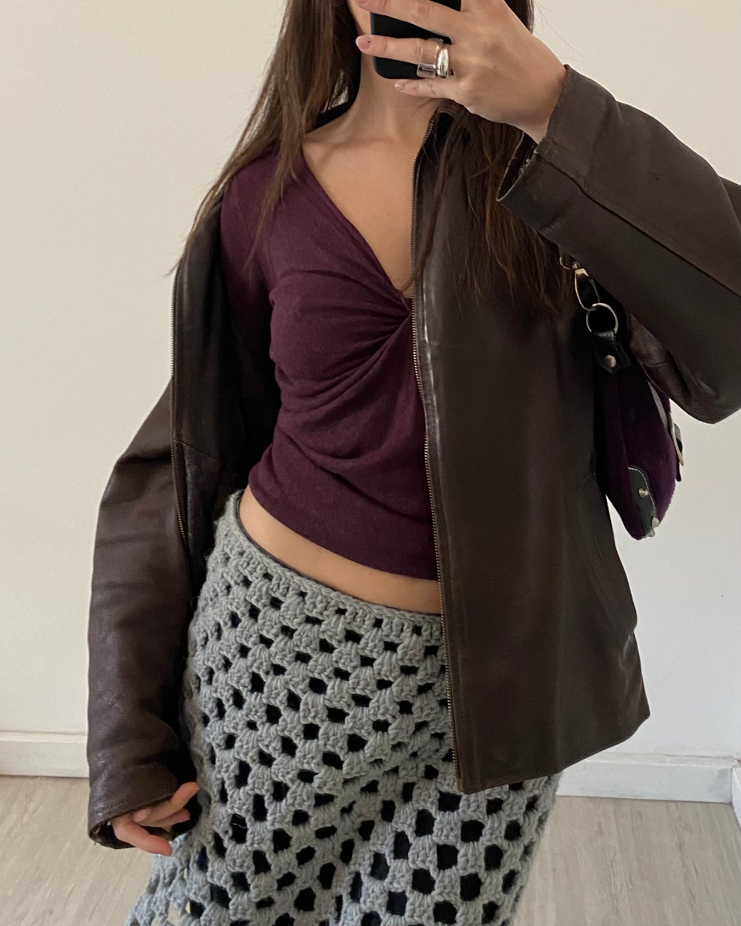 Cashmere&silk knit top