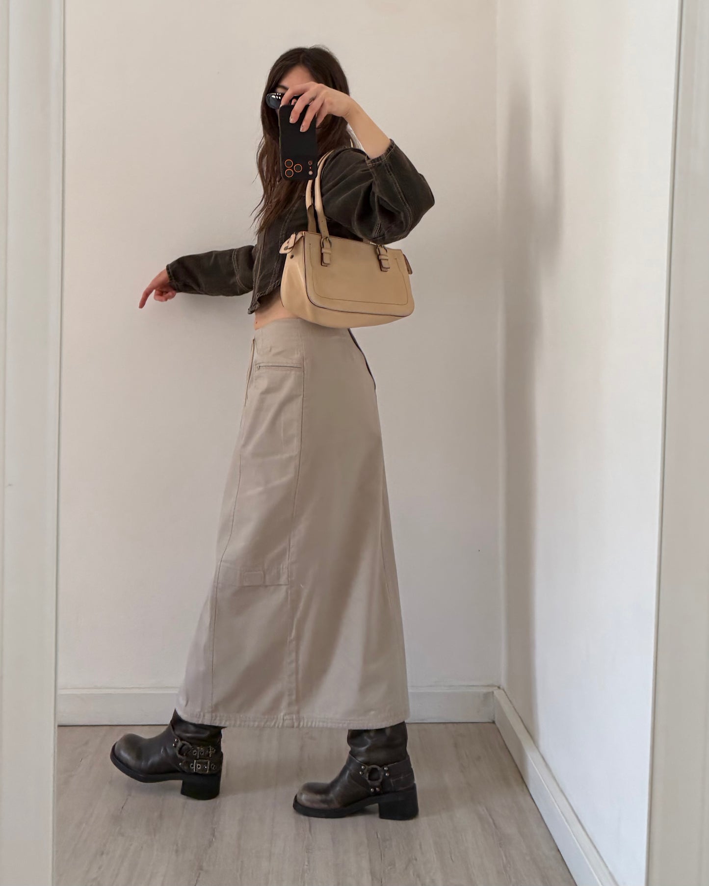 Cargo maxi skirt