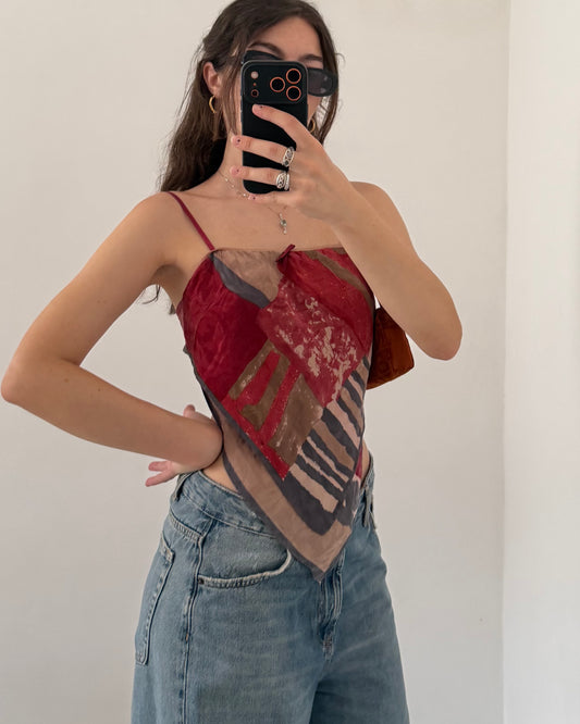 Silk bandana top