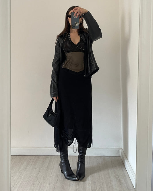 00s corset with metal details