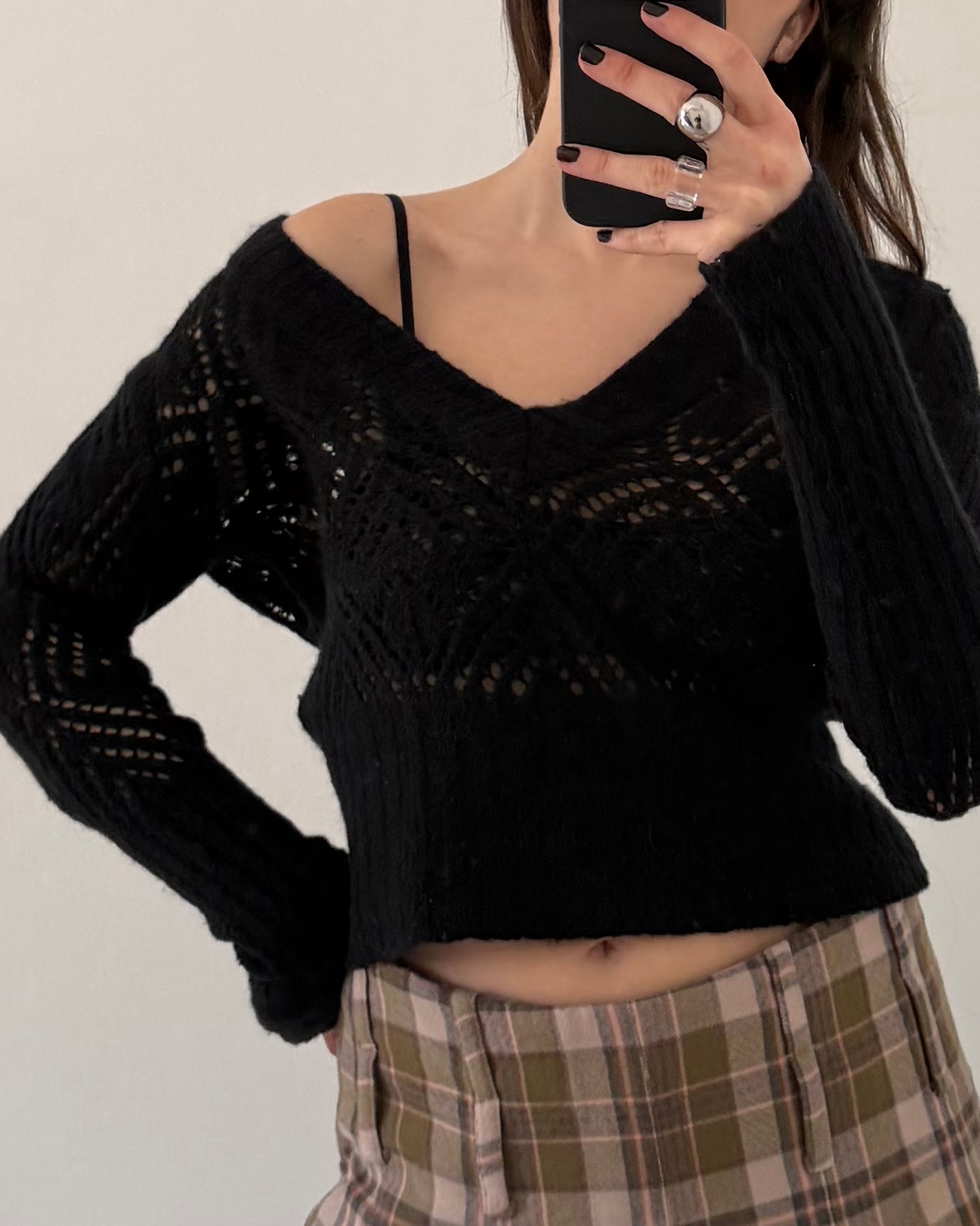 Knit v-neck top