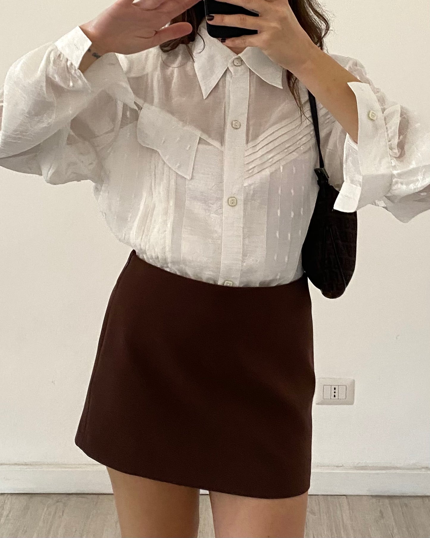 White sheer shirt