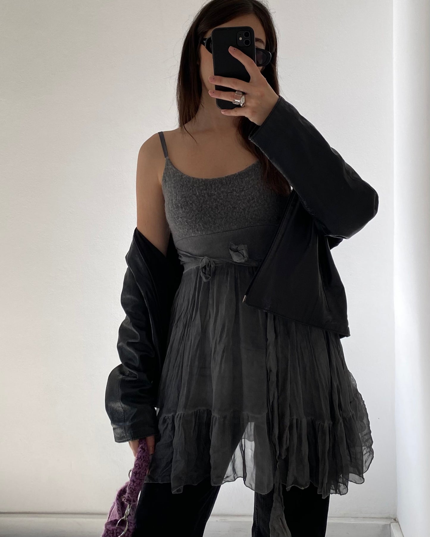 Silk&mohair mini dress