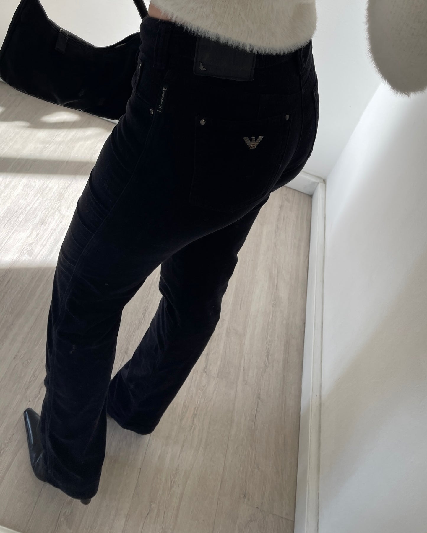 Giorgio Armani bootcut velvet trousers