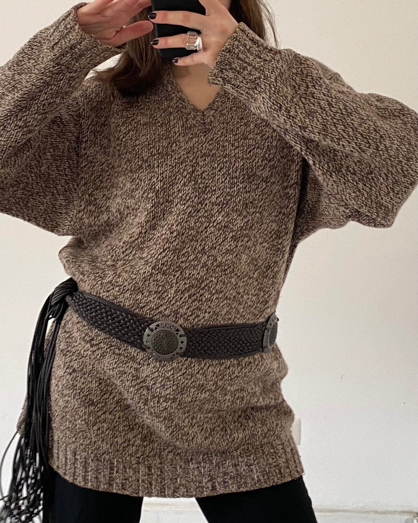 Wool v-neck jumper