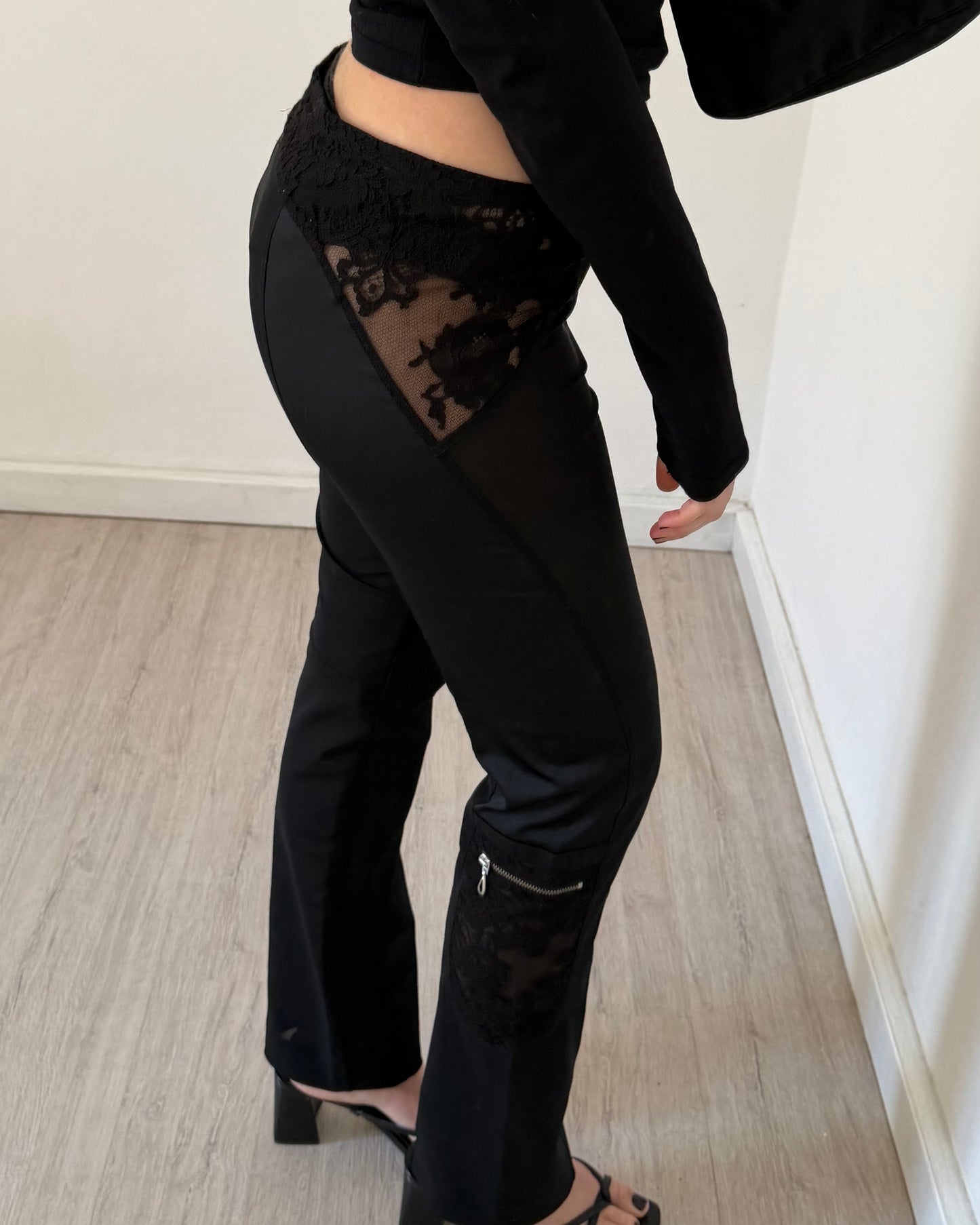 00s sheer lace trousers