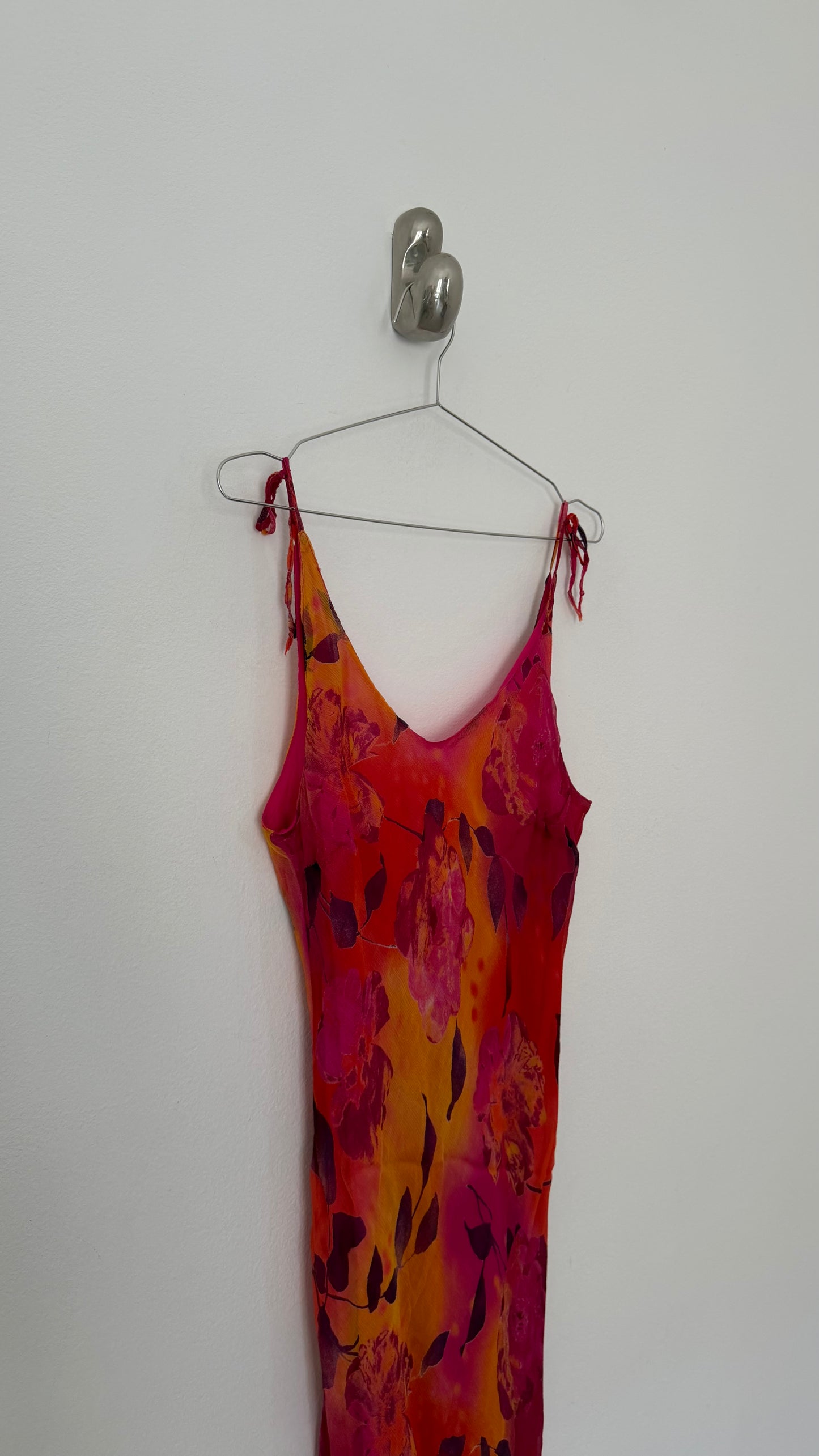 Pure silk asymetric dress