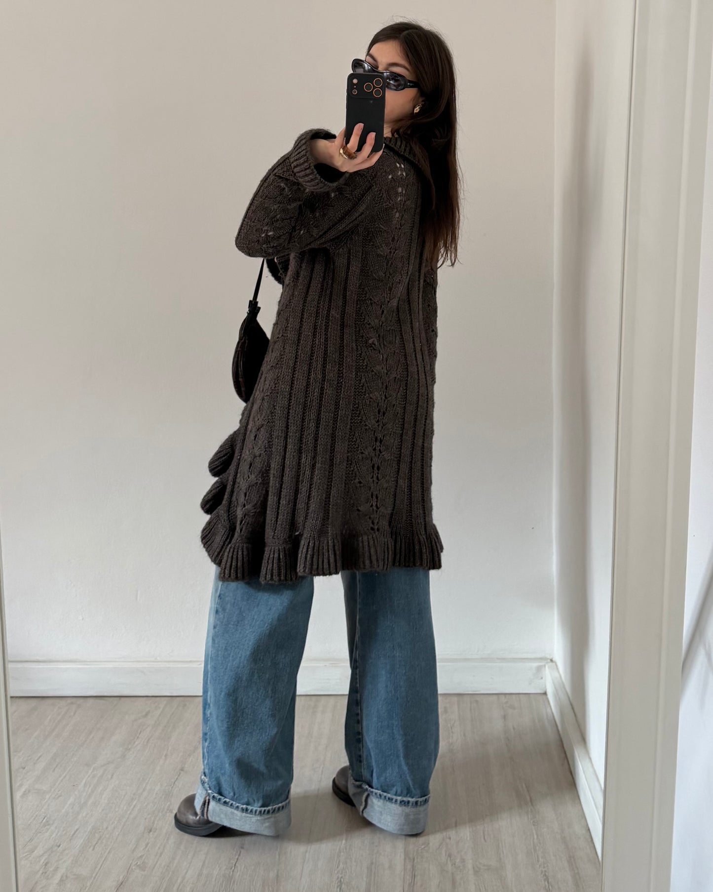 Wool maxi cardigan