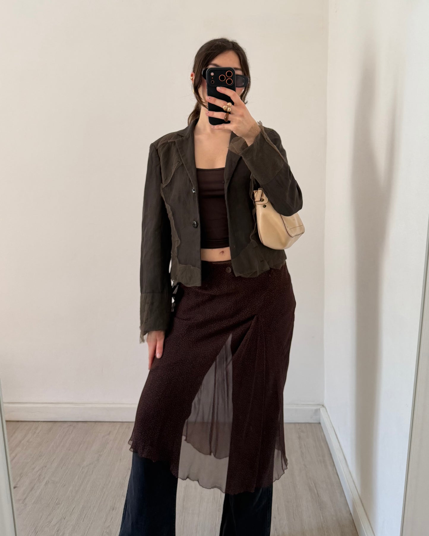 Tulle fitted blazer